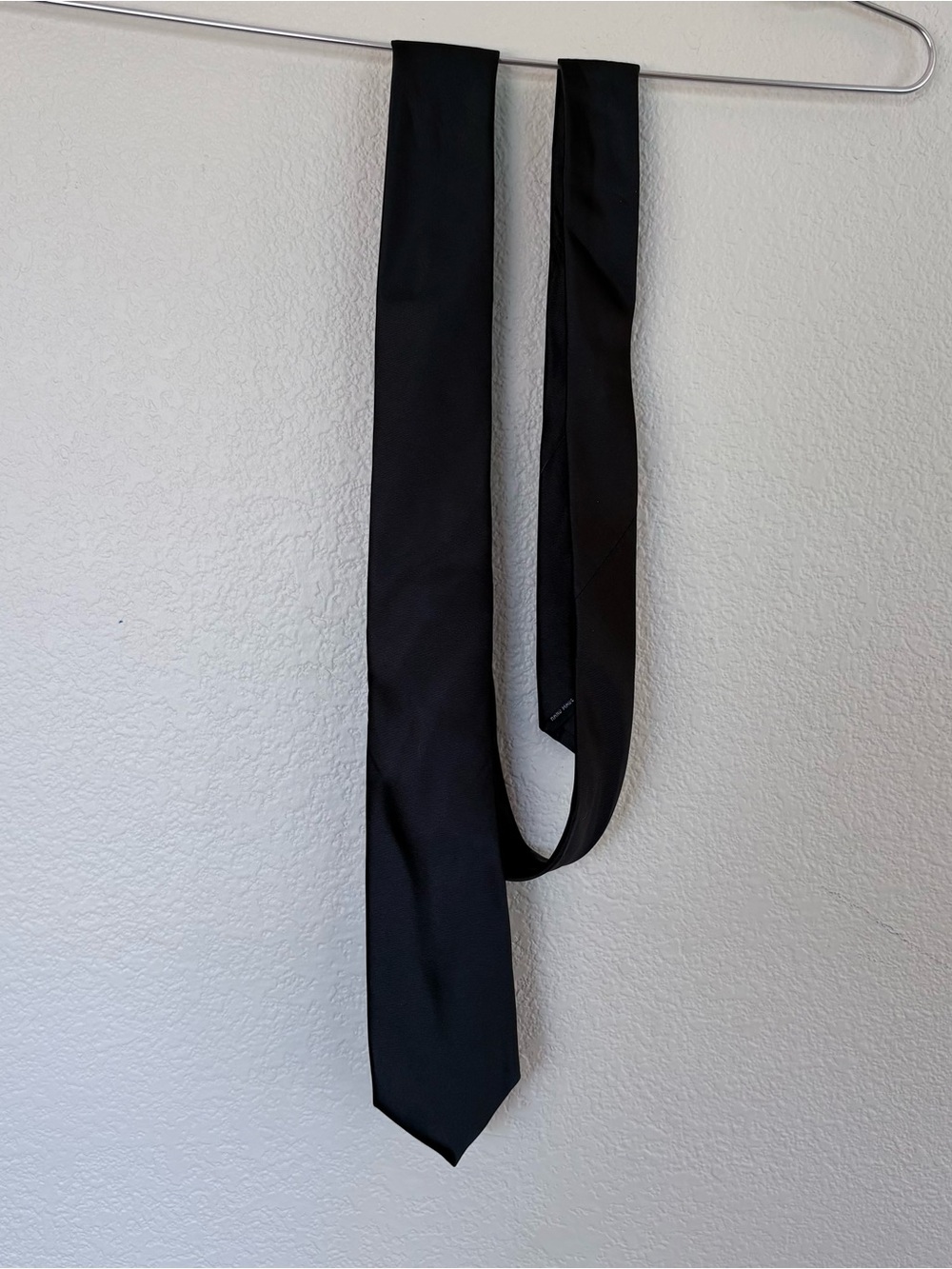 Nicky's Black Satin Men's Tie with Label